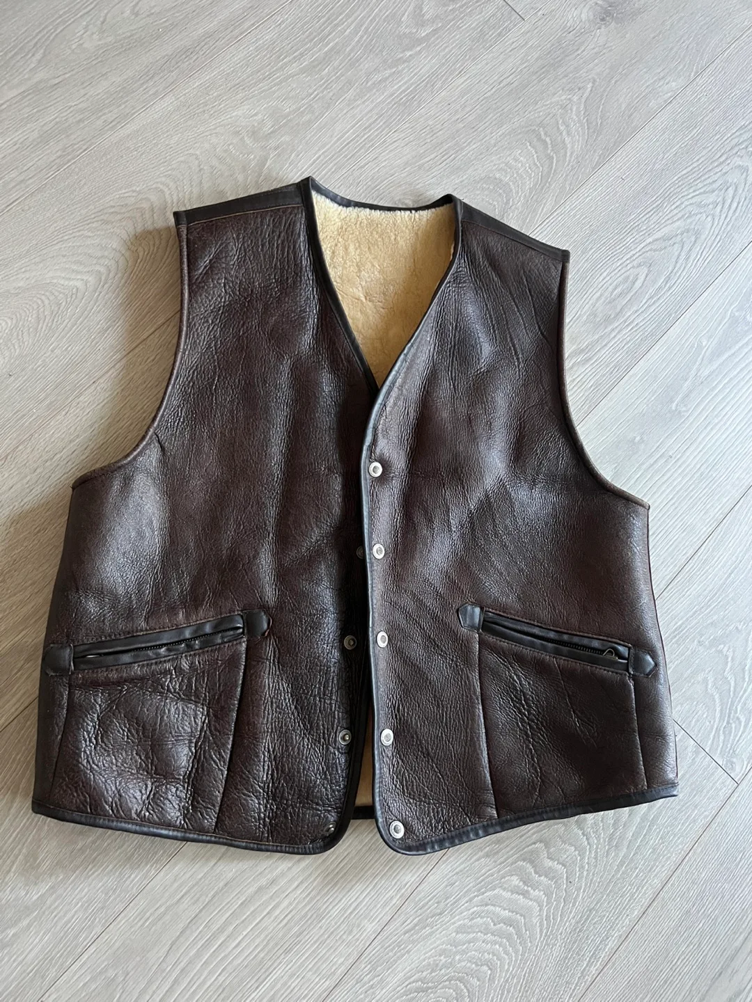 Vintage Stone Ridge Outwear Leather Vest - Size XL thumbnail