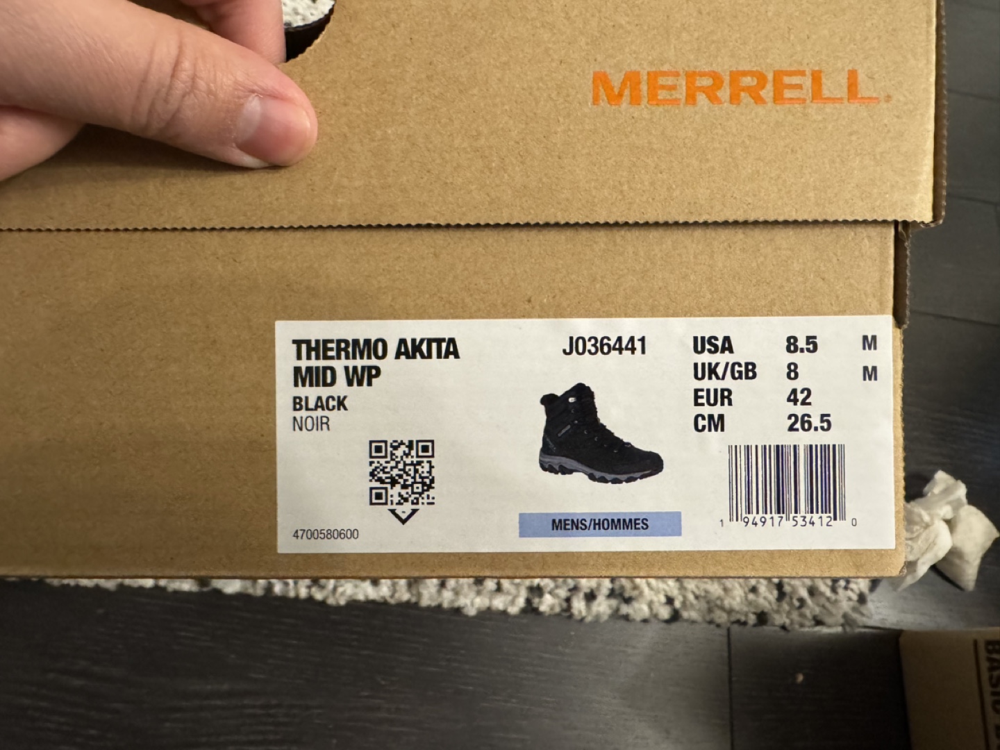Merrell Thermo Akita Mid WP Hiking Boots - Men's Size 8.5 - photo 2