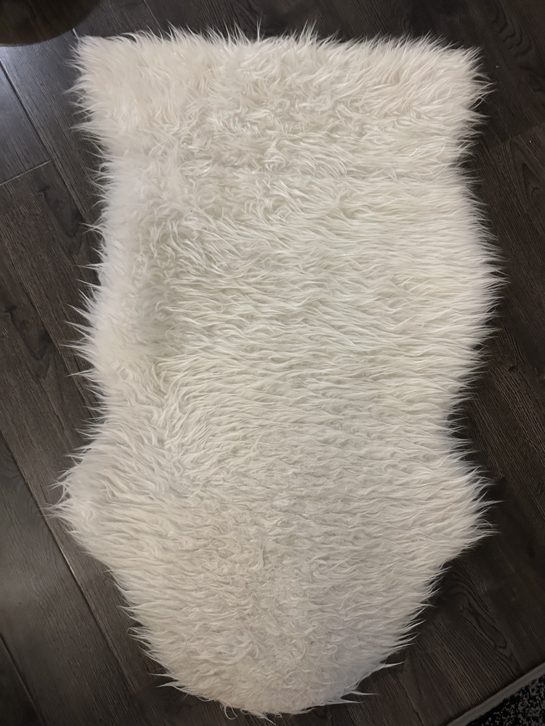 IKEA White Faux Fur Rug