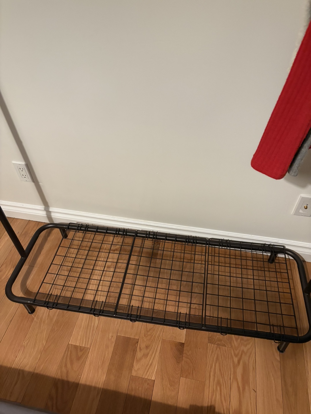 Black Metal Clothing Rack with Shoe Shelf - photo 4