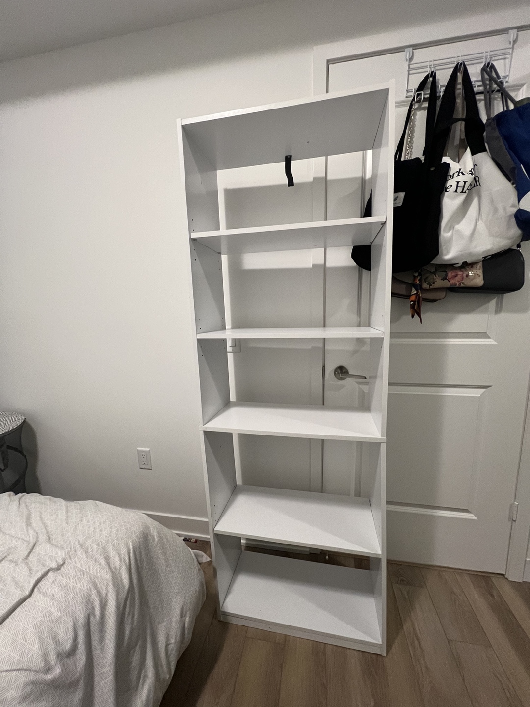 White 5-Shelf Bookcase - photo 2