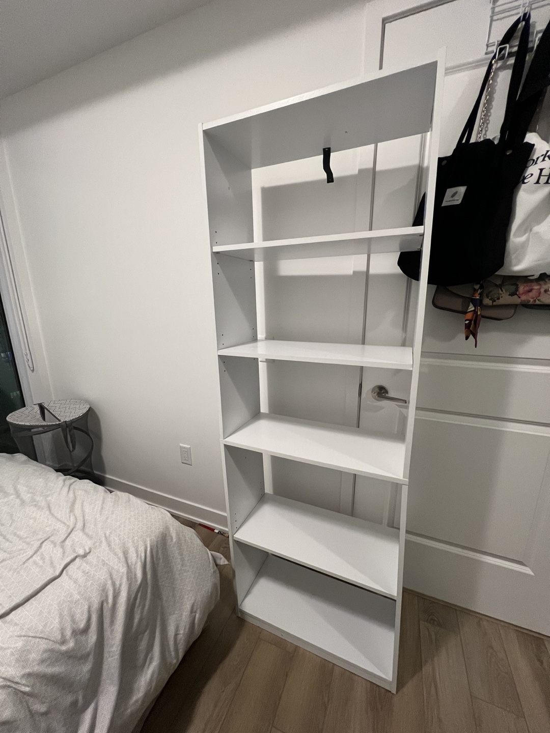 White 5-Shelf Bookcase - photo 3