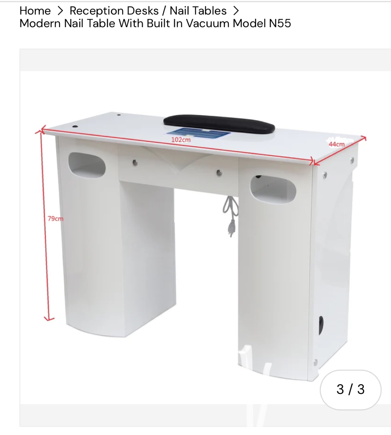 Modern Nail Table with Built-in Vacuum - Model N55 - photo 2