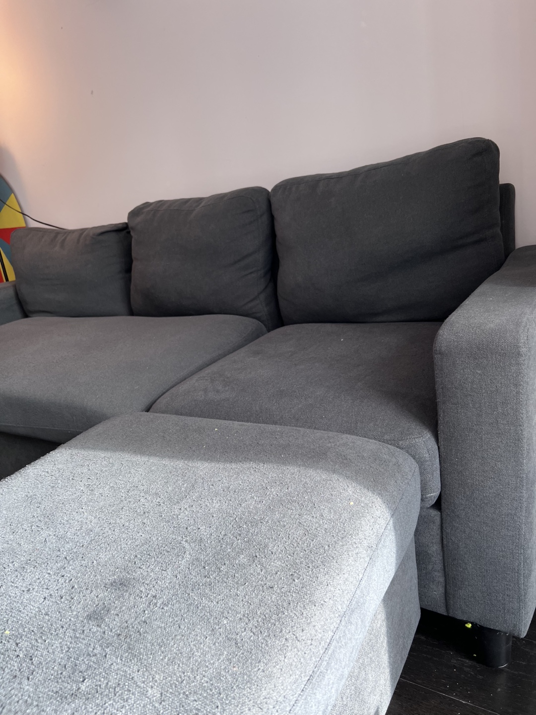 3 Seat Dark Grey Sectional Sofa - photo 3