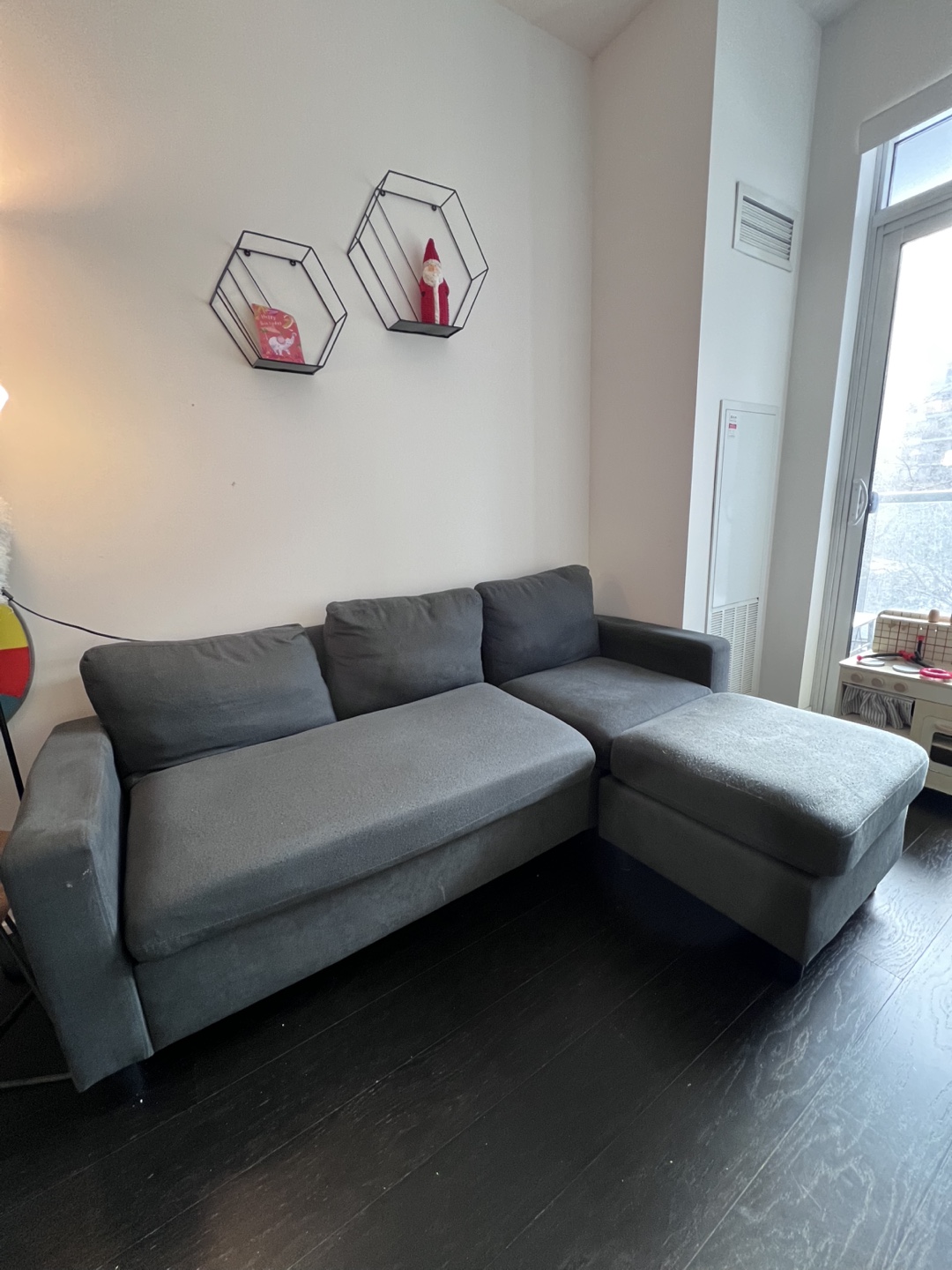 3 Seat Dark Grey Sectional Sofa - photo 5