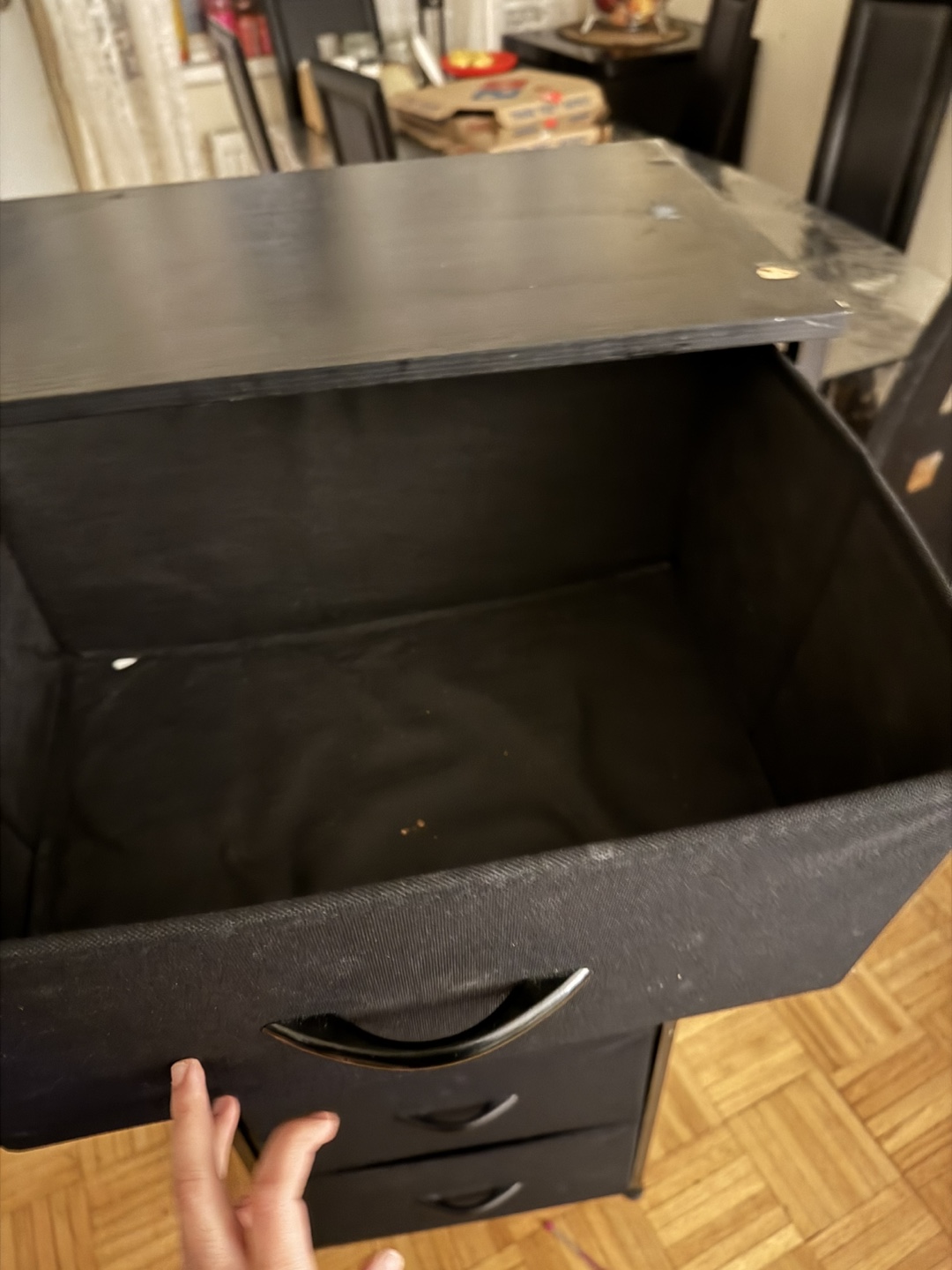 Black 5-Drawer Fabric Storage Organizer - photo 2