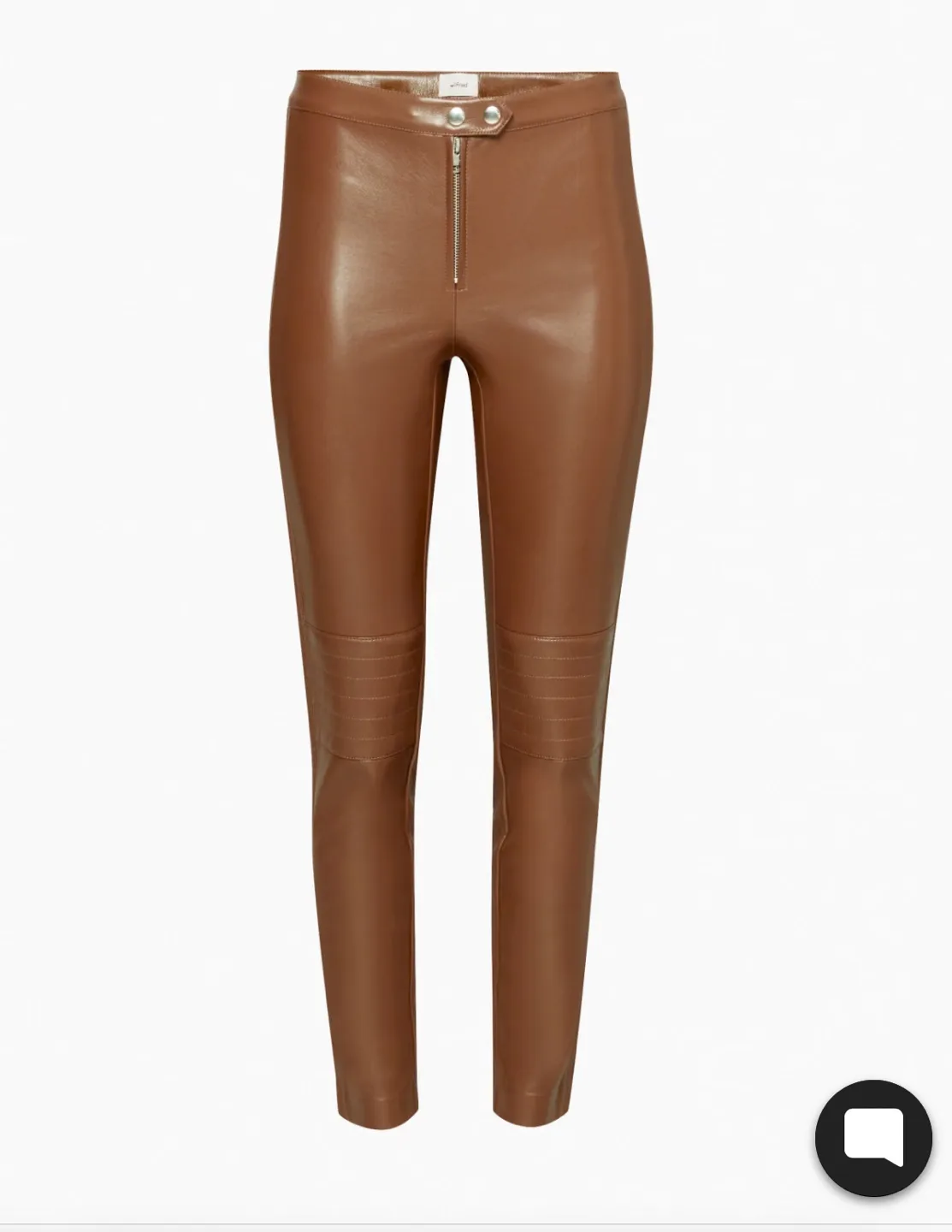 Aritzia Wilfred new nord pant moto vegan leather size 6 image indicator(6)