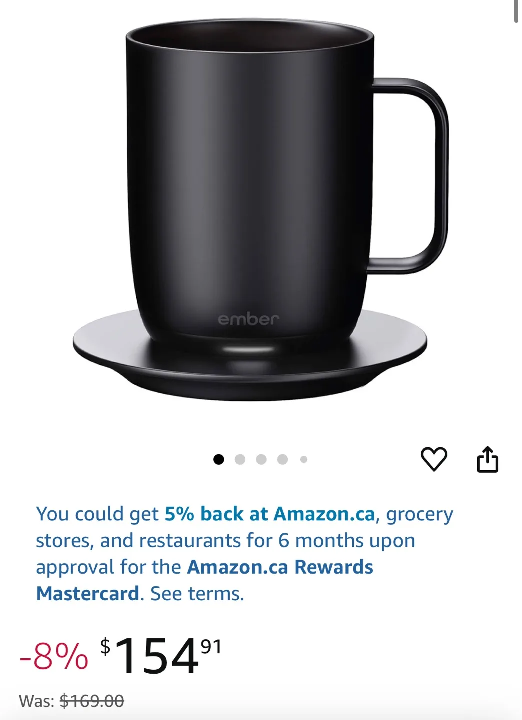 Ember Temperature Control Mug - Black - 14oz image indicator(4)