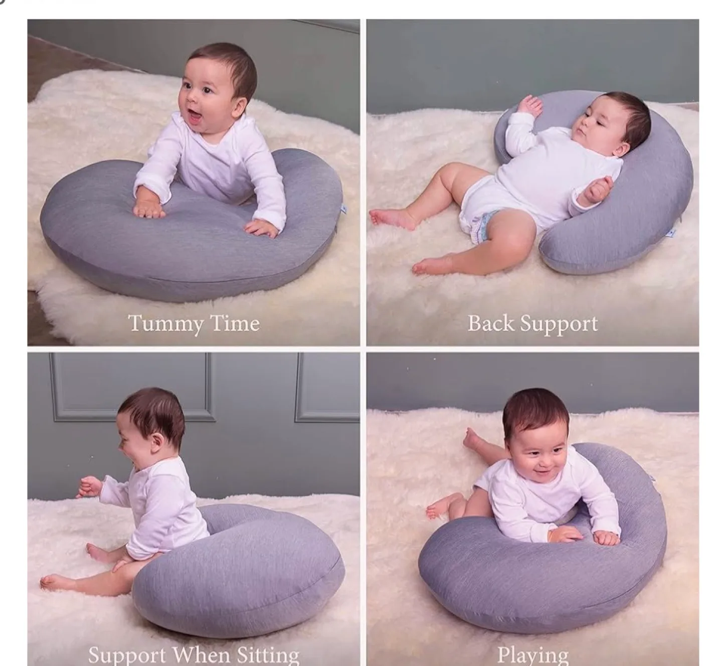 Pharmedoc My Little Bean Nursing Pillow - Dark Grey image indicator(6)