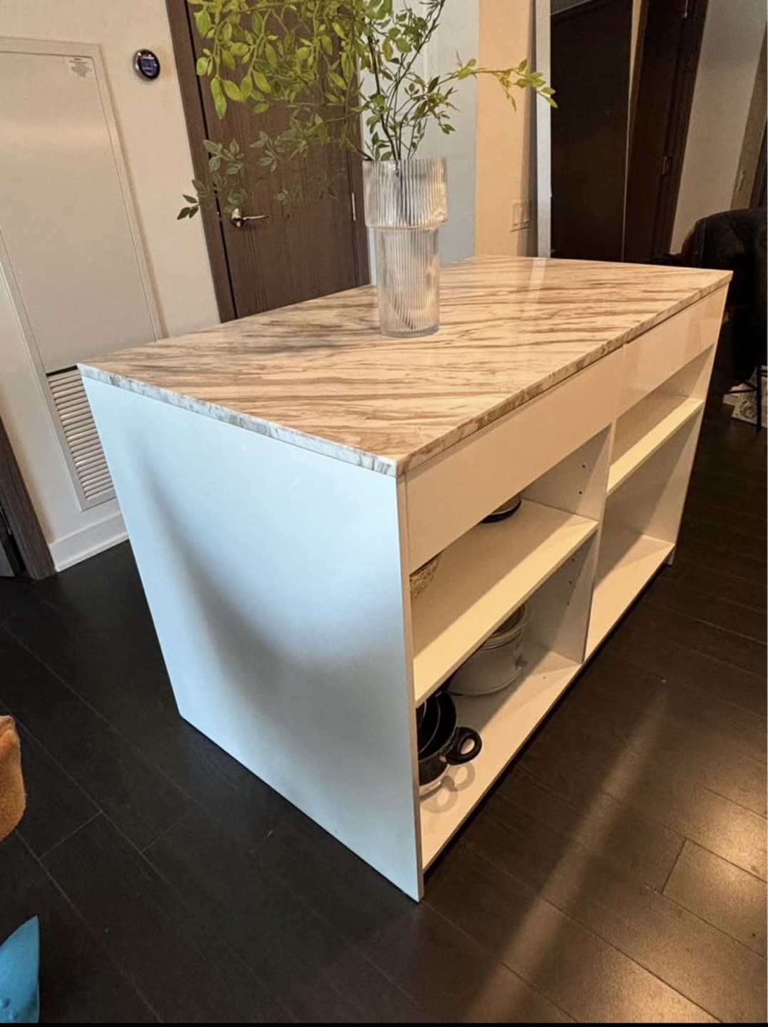 CB2 Marble Top Kitchen Island - photo 3