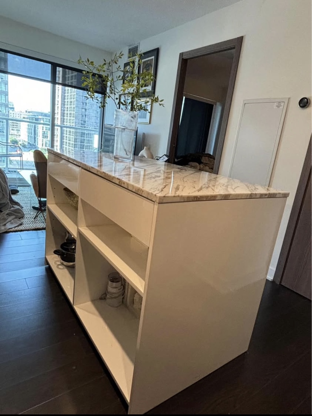 CB2 Marble Top Kitchen Island - photo 4