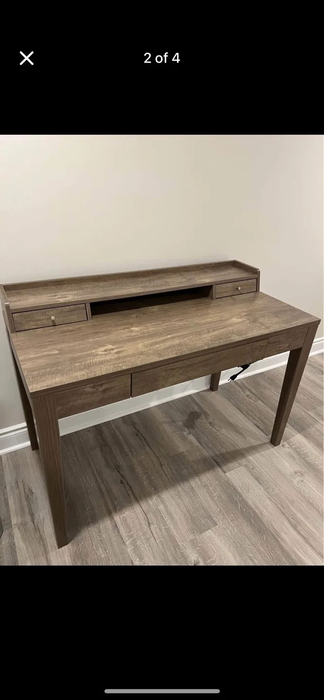 Modern Writing Desk with Built-in Outlets thumbnail