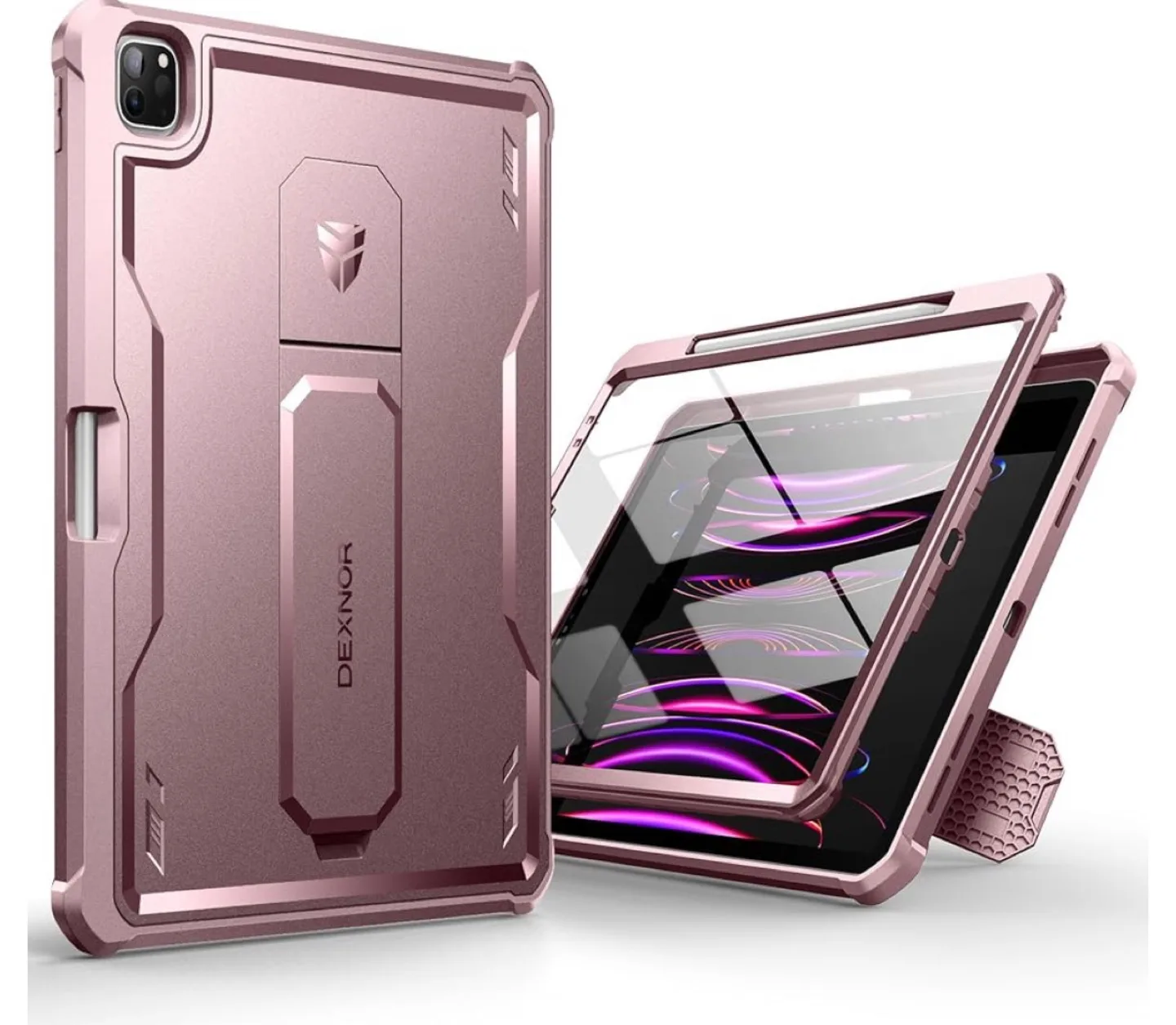 Rose Gold DEXNOR iPad Case with Built-in Kickstand image indicator(5)