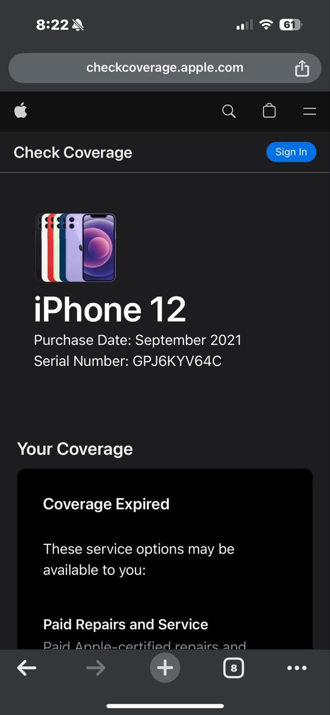 iPhone 12 Purple - Excellent Condition