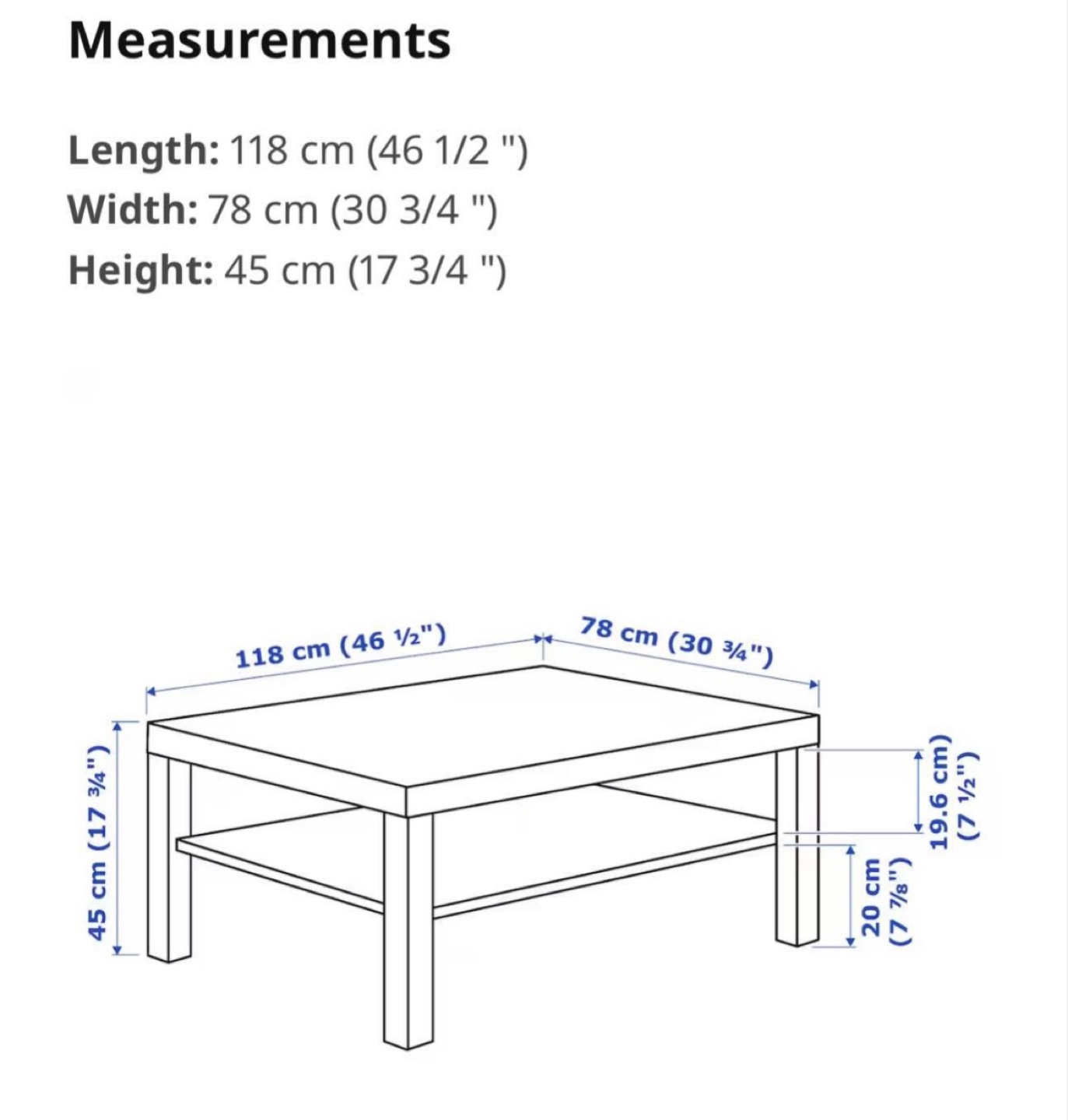 IKEA LACK Coffee Table - White - photo 3