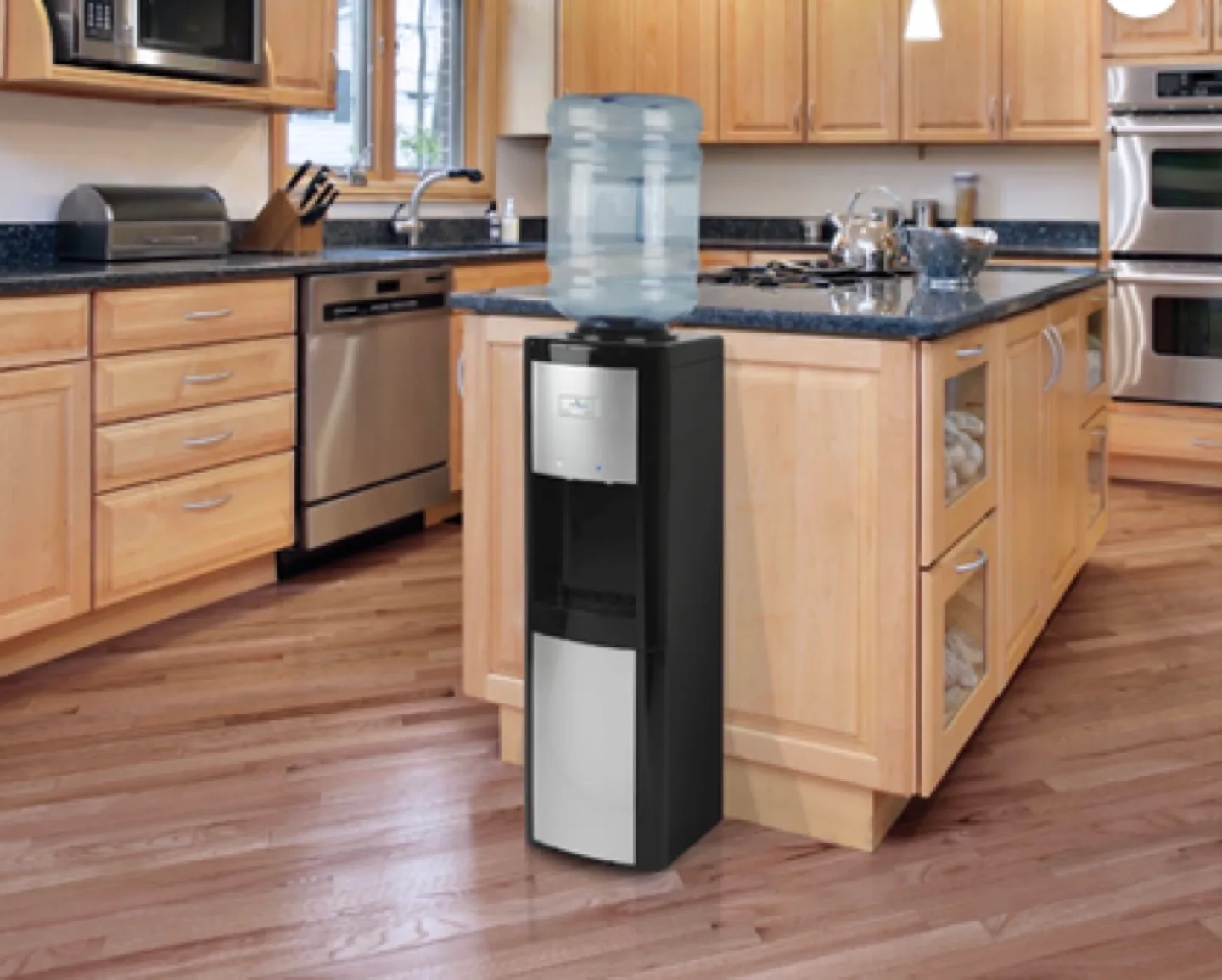 Vitapur Top Load Water Dispenser (Room and Cold) Black/Platinum image indicator(2)