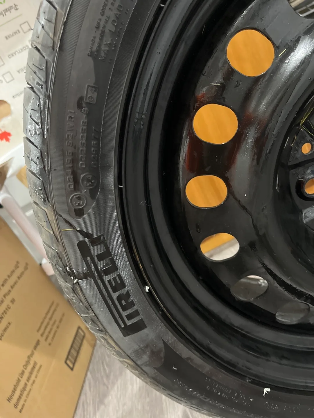 1 brand new Black Rim + free brand new tire image indicator(5)
