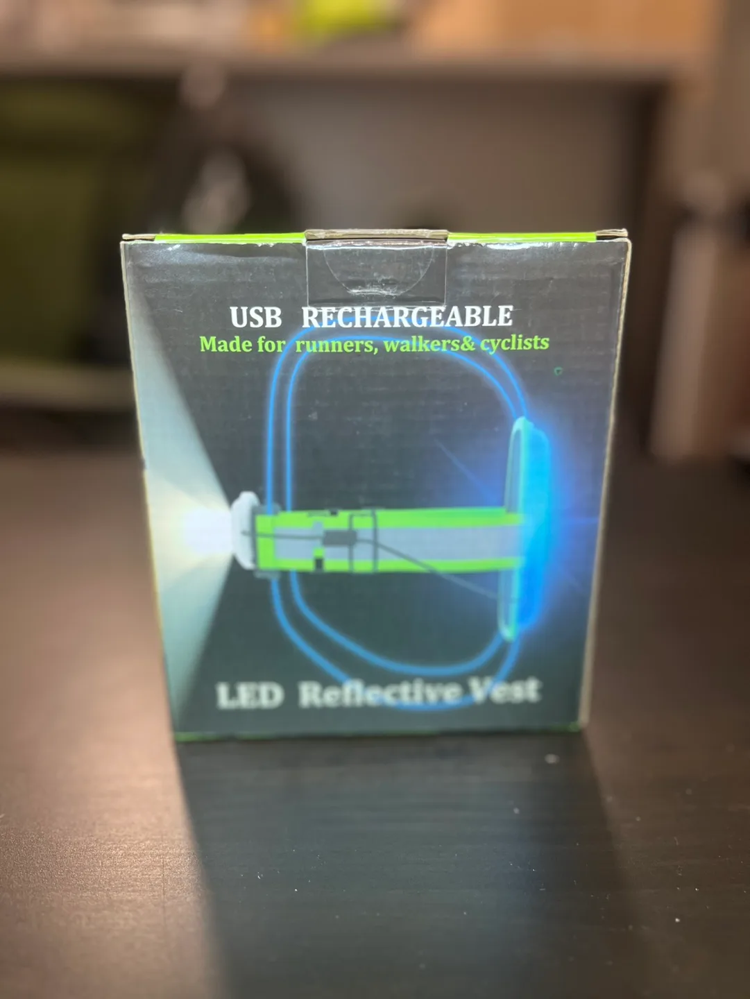 LED Running Light Vest Rechargeable USB Reflective Vest image indicator(3)