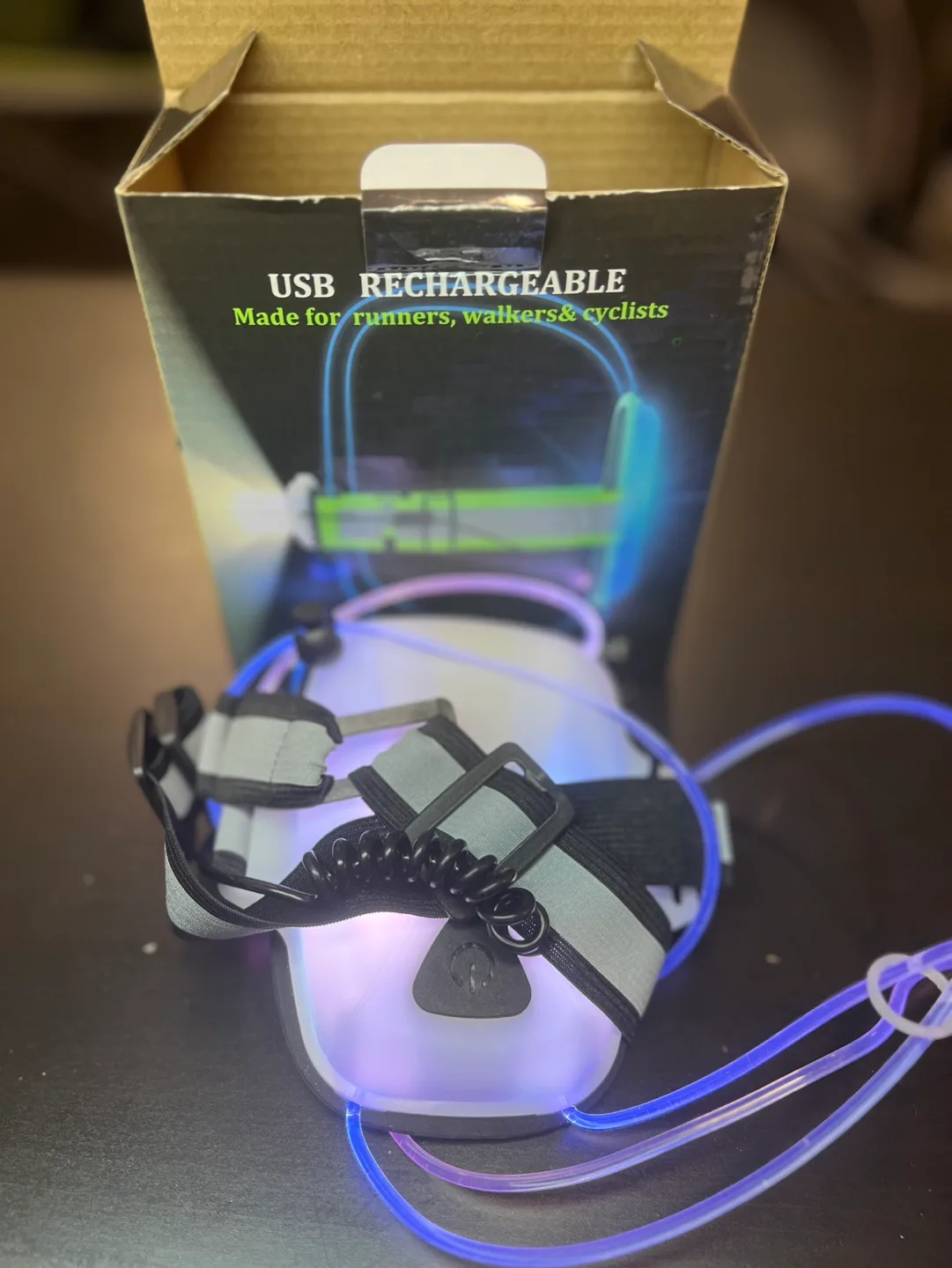 LED Running Light Vest Rechargeable USB Reflective Vest image indicator(5)