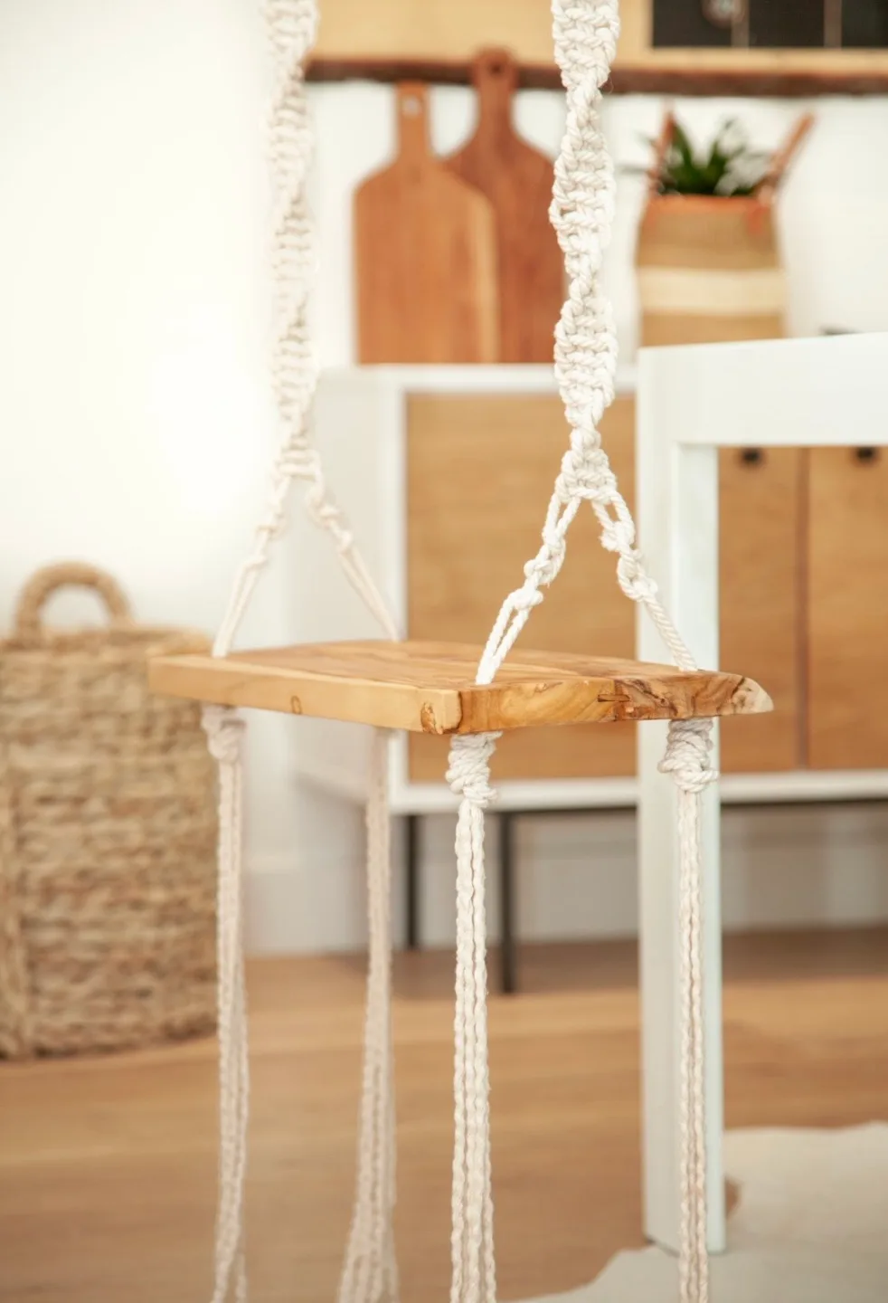 Hanging Wooden Swing Chair thumbnail