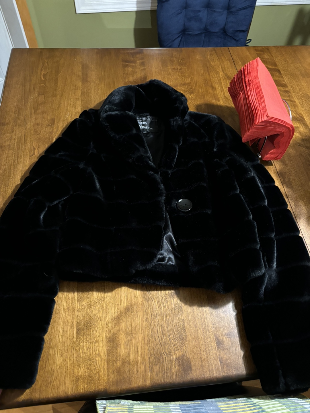 Black Faux Fur Jacket