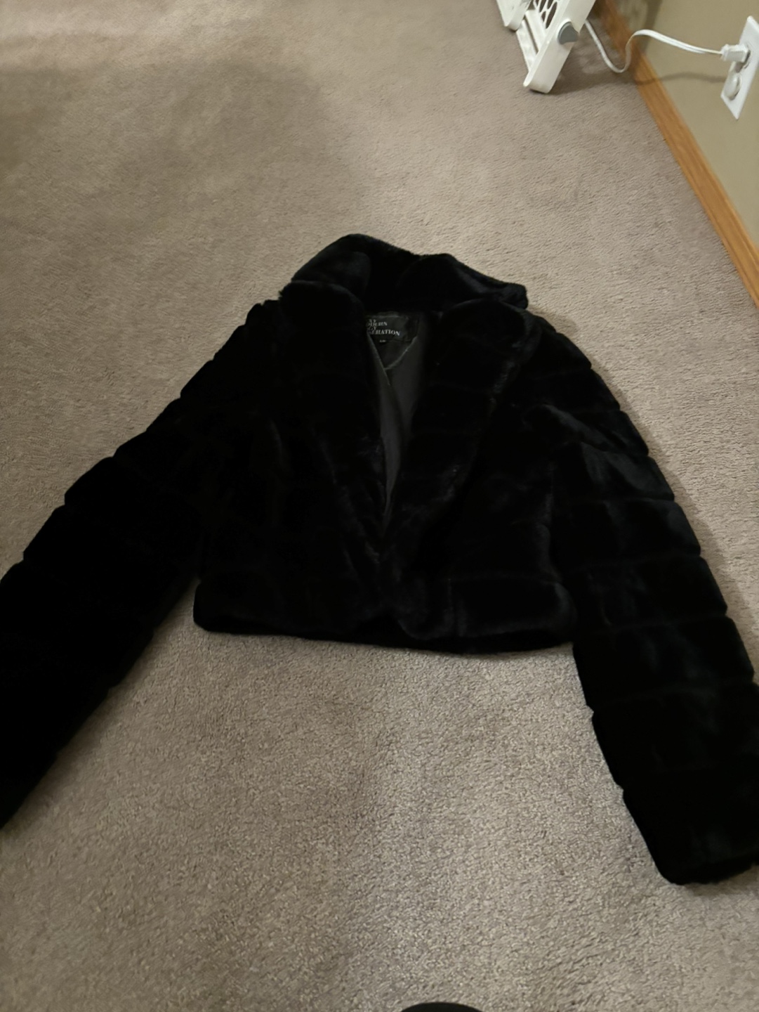 Black Faux Fur Jacket - photo 2