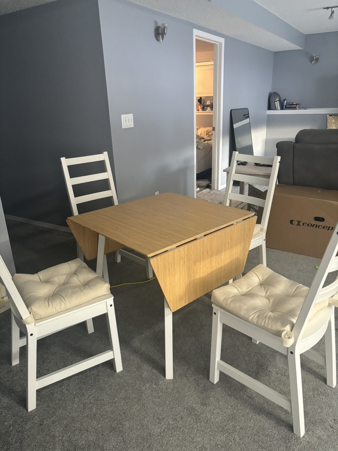 IKEA PS 2012 Drop-Leaf Table and Four Chairs