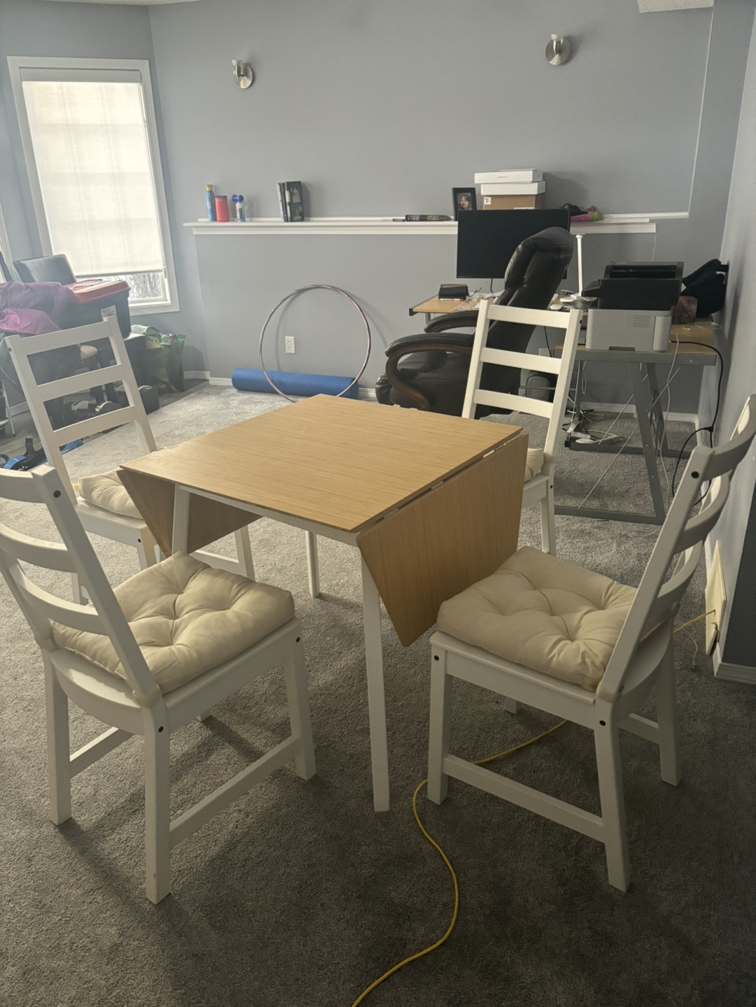 IKEA PS 2012 Drop-Leaf Table and Four Chairs - photo 3