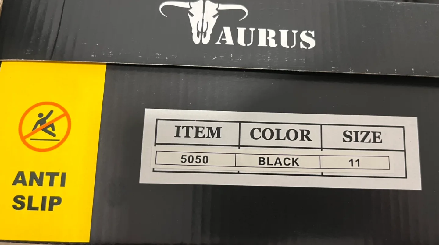 Taurus Men's Black Size 11 Anti-Slip Work Boots image indicator(3)