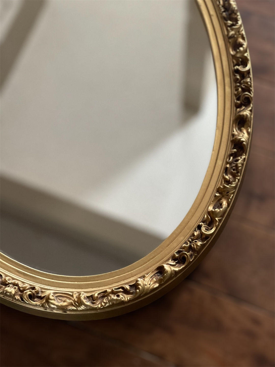 Vintage Oval Gold Mirror - photo 2