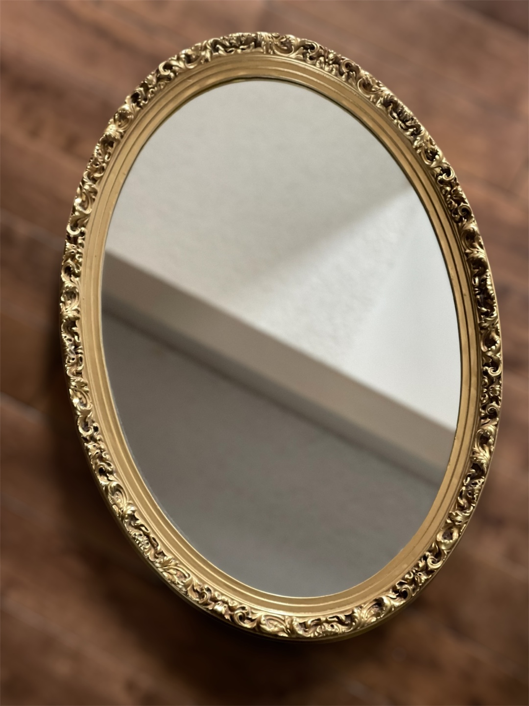 Vintage Oval Gold Mirror
