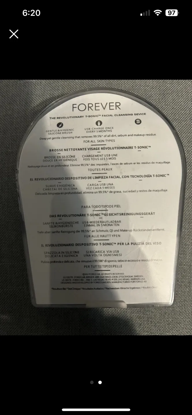 Forever Ultherapy T-Sonic Facial Cleansing Device image indicator(2)