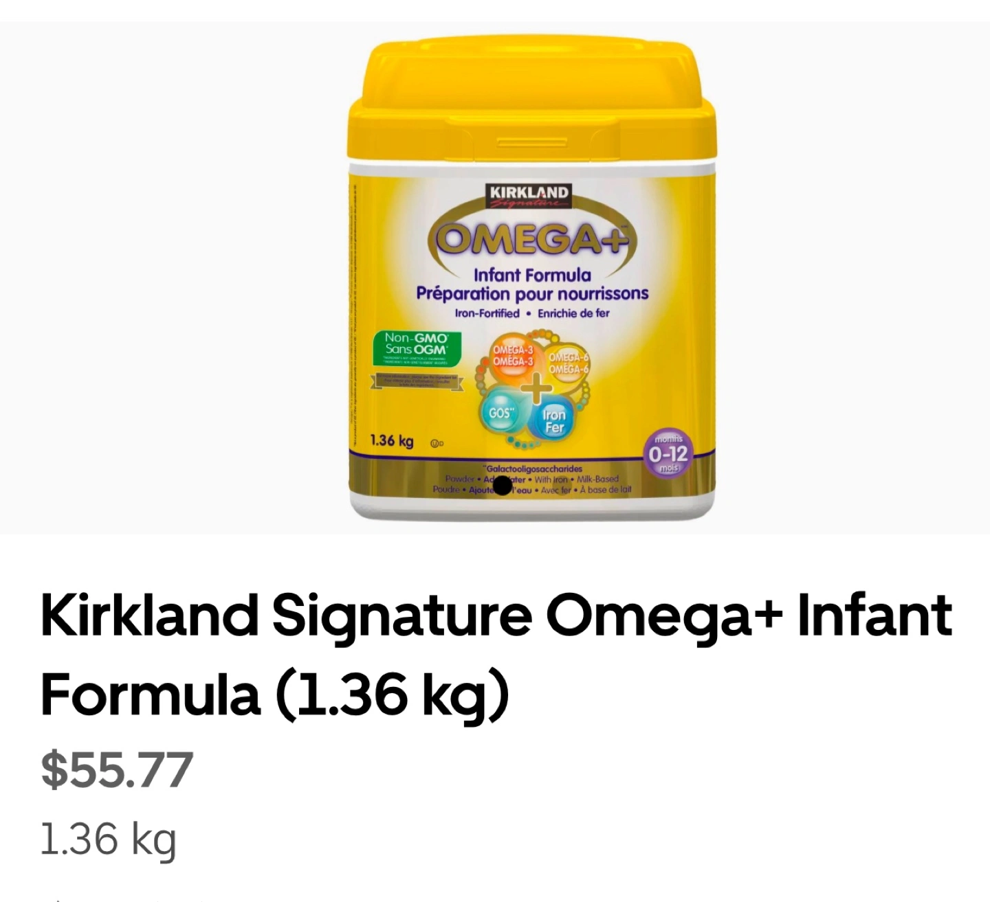 Kirkland Signature World's Best Infant Formula Kirkland