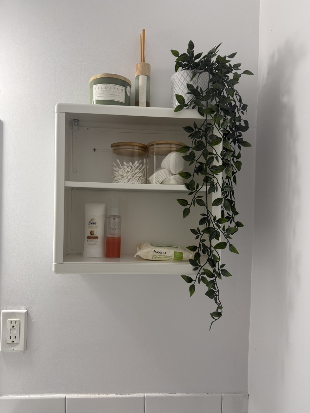 White Metal Bathroom Cabinet Organizer - photo 2