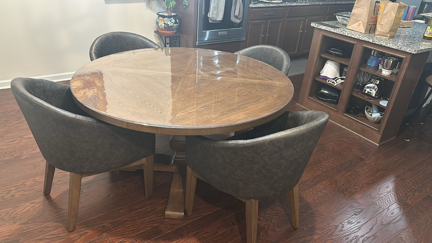Round Dining Table with Four Chairs - photo 2