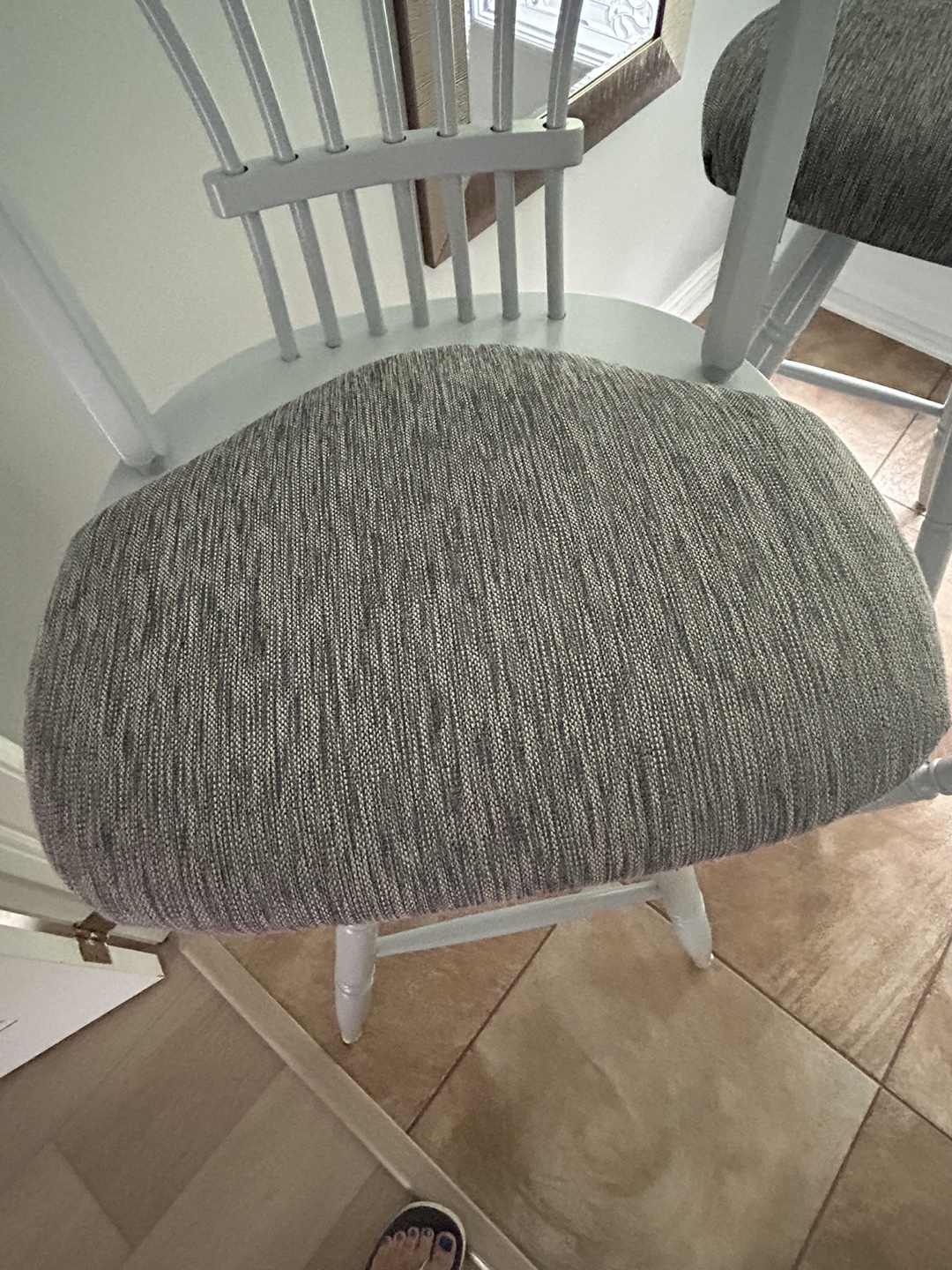 Set of Three Refinished Kitchen Stools