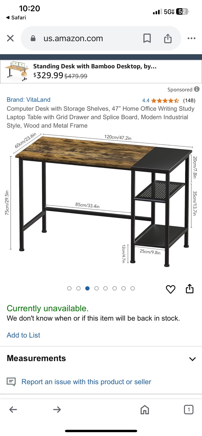 Computer Desk with Side Shelf and chair - photo 3