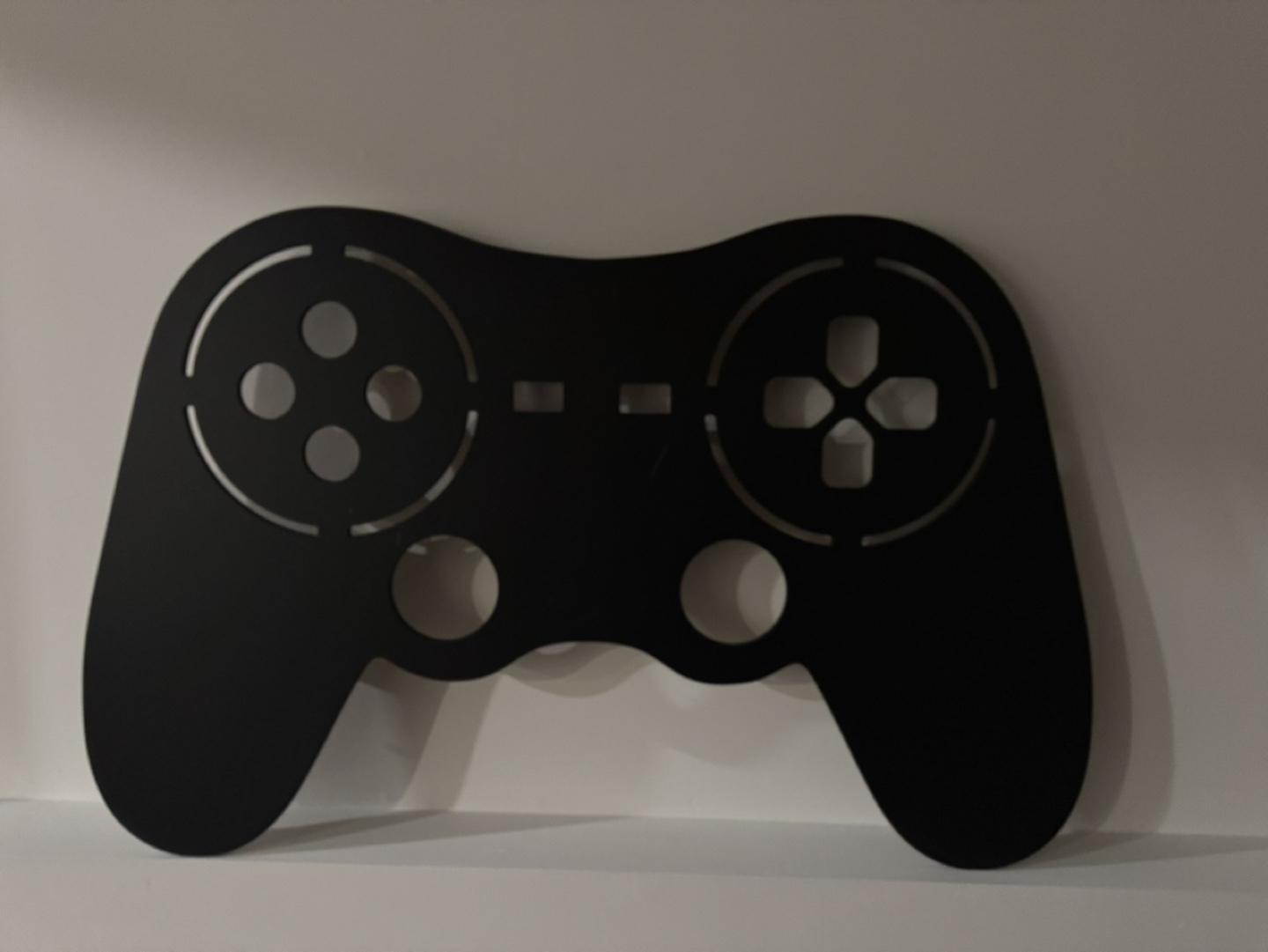 Black wooden Game Controller Wall Decor with LED Lights