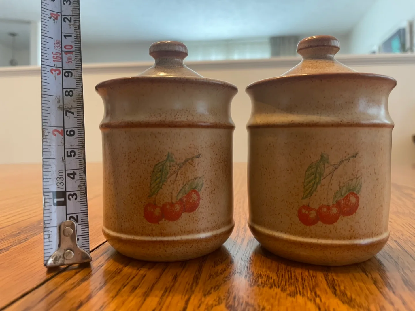 Vintage Italian Ceramic Cherry Jars with Lids image indicator(4)