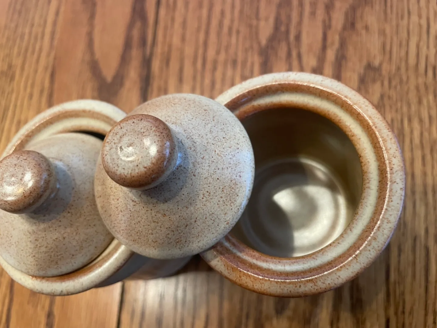 Vintage Italian Ceramic Cherry Jars with Lids image indicator(2)