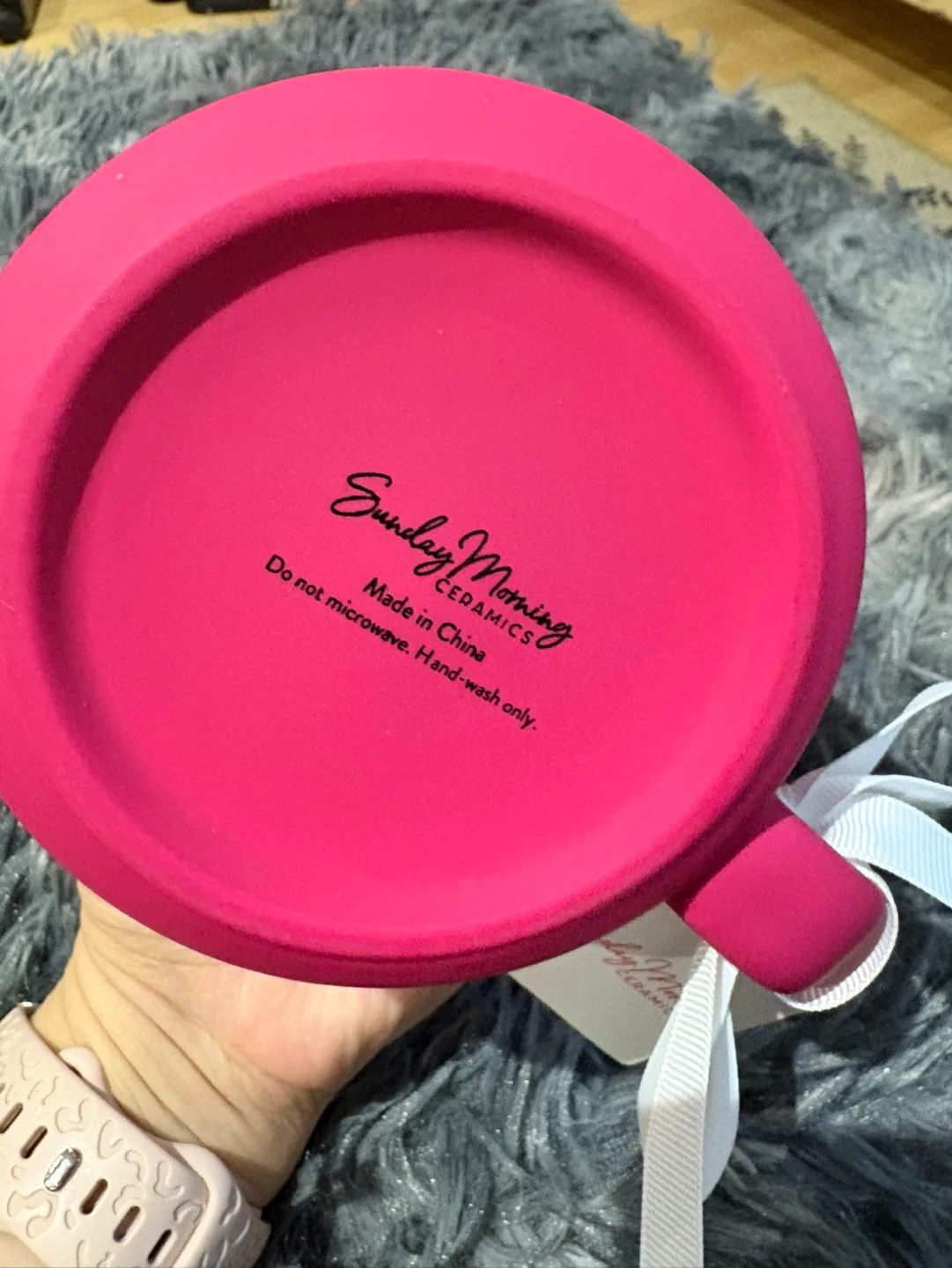 Sunday Morning Ceramics Pink Cherry Mug image indicator(5)