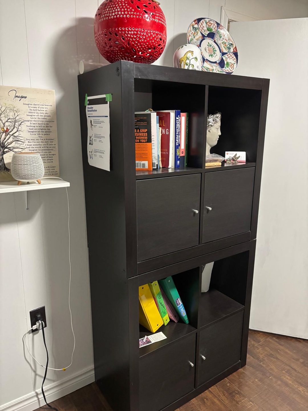IKEA Kallax 8 Cube Shelving Unit - Black-Brown - photo 4