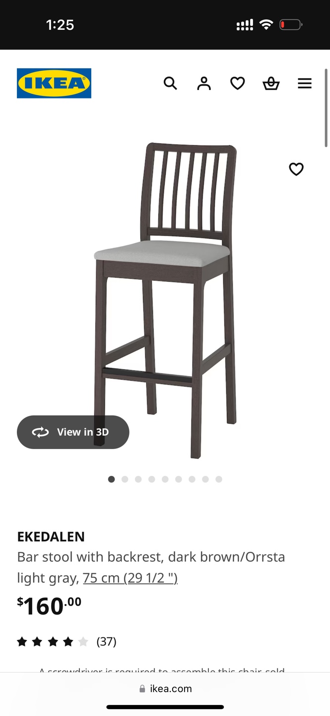 IKEA EKEDALEN Bar Stools - Pair - photo 3
