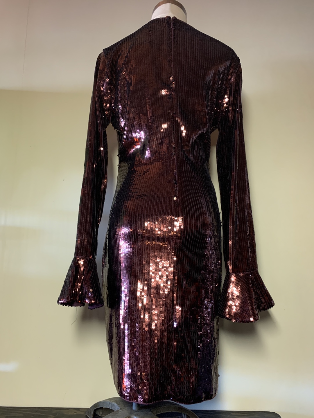 Michael Kors Sequin Mini Dress with Bell Sleeves