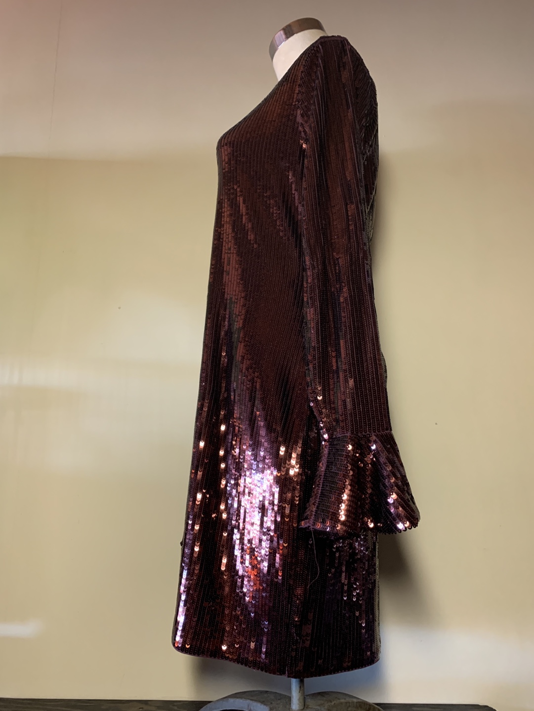 Michael Kors Sequin Mini Dress with Bell Sleeves - photo 2