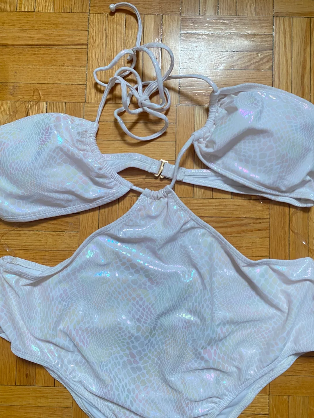 Refuge White Snakeskin Print Monokini Swimsuit ❤️ image indicator(2)