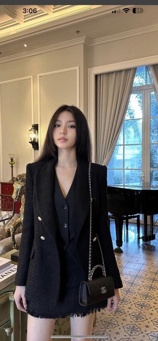 Zara Black Tweed Double-Breasted Blazer - photo 4