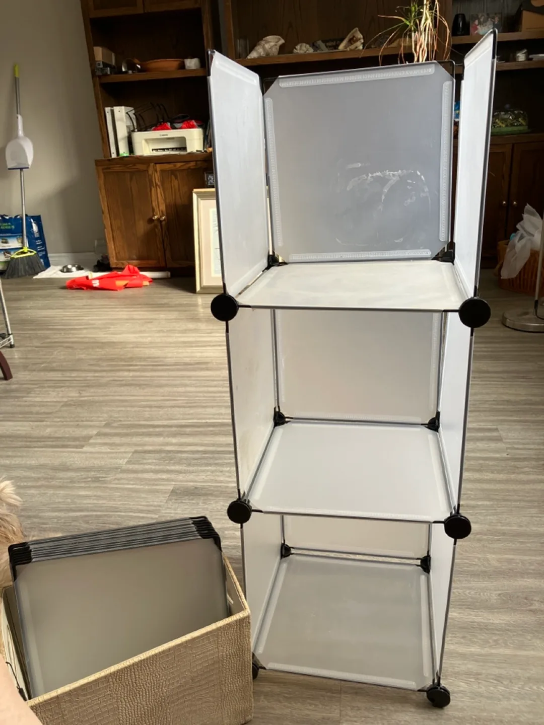 3-shelf White Plastic Storage Cube Organizer thumbnail