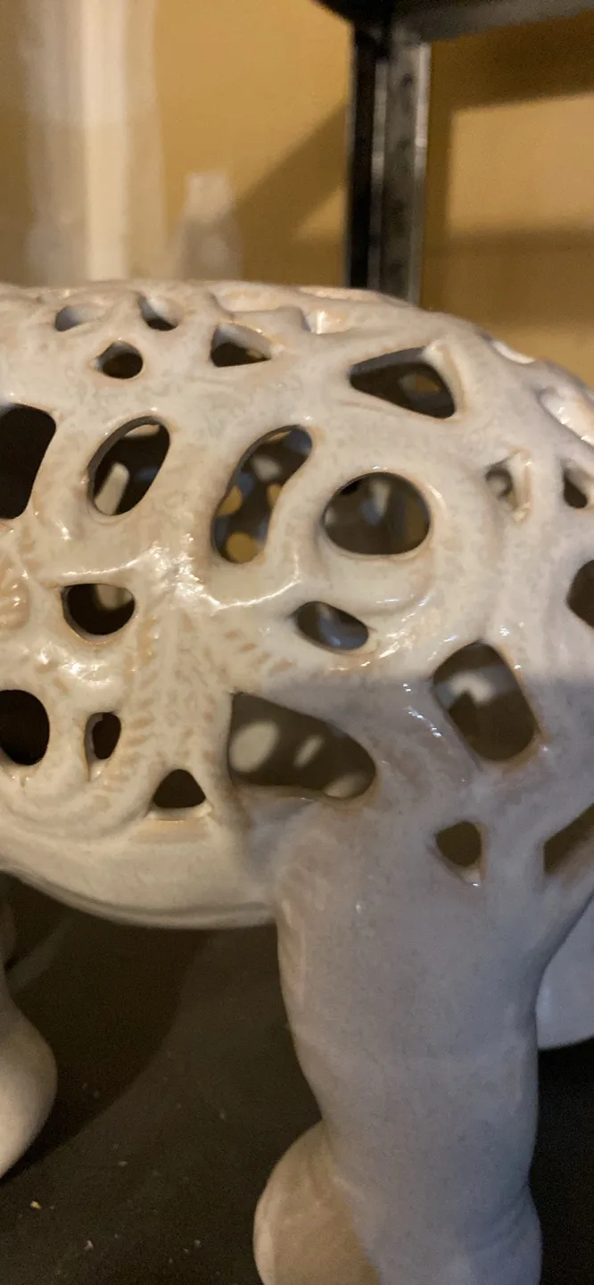 Off-white Ceramic Elephant Figurine image indicator(2)