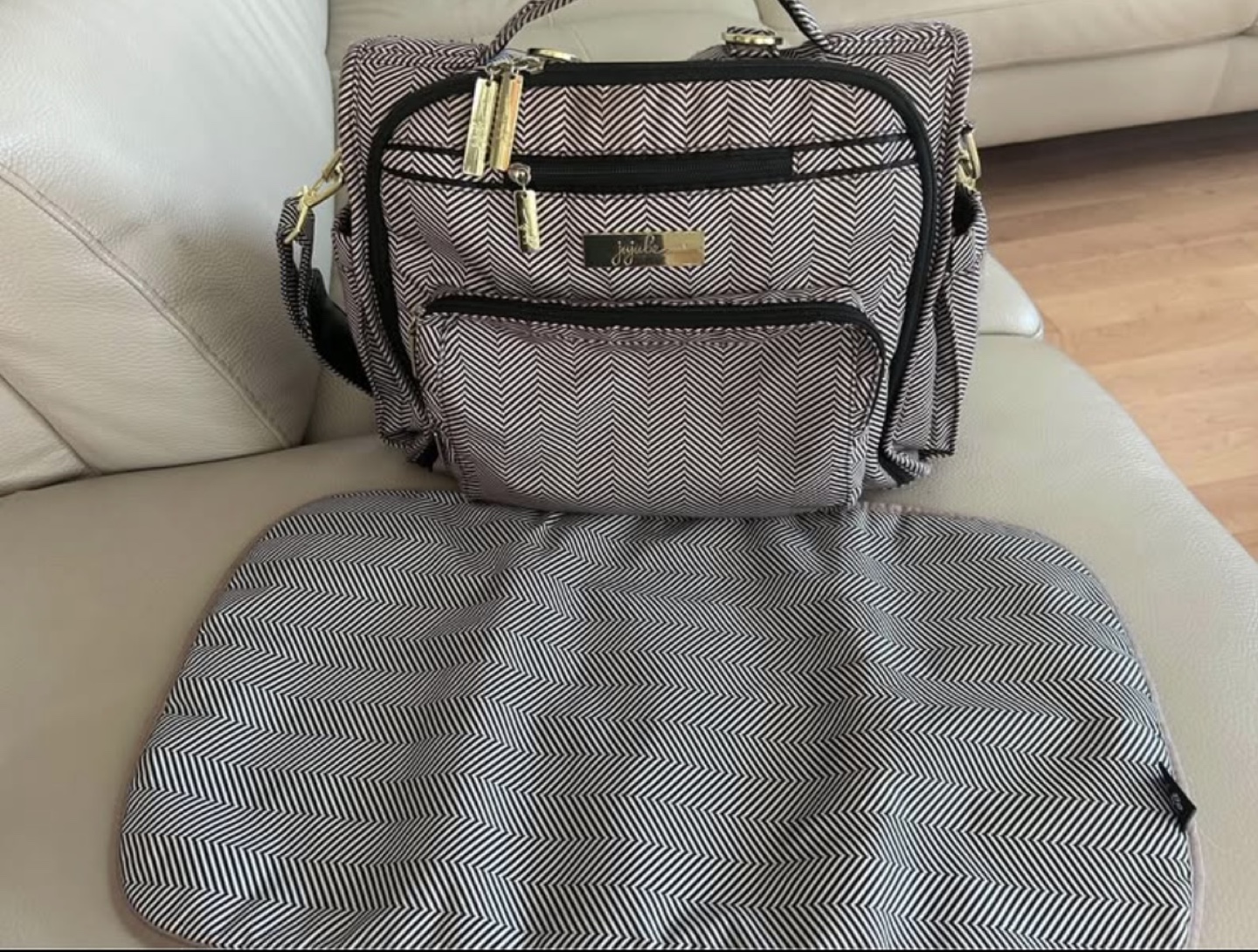JuJuBe Be Prepared Diaper Bag - Herringbone